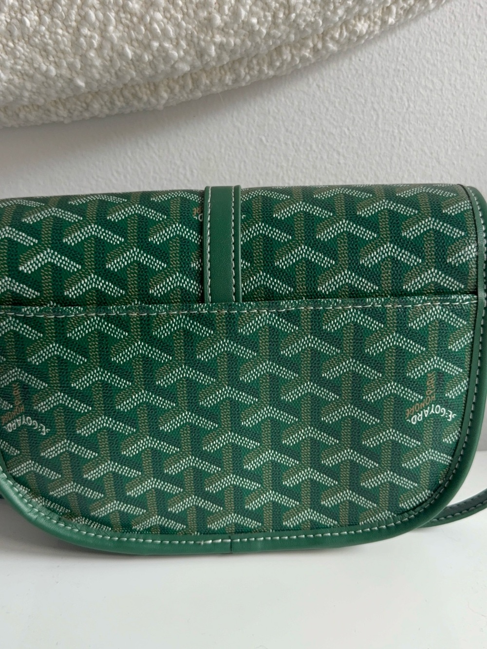 Green Chevron Crossbody Bag with Flap - Picture 5 of 5